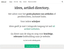 Tablet Screenshot of idres.nl